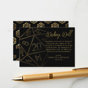 RPG Dice Gold Fantasy Tabletop Gute Wünsche Begleitkarte