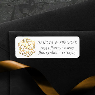 RPG Dice   Gold Fantasy Tabletop PnP Gamer-Adresse