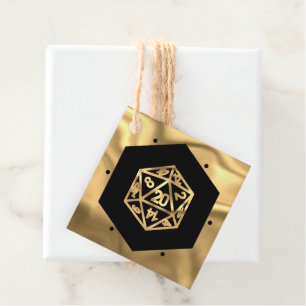 RPG Dice Gold Fantasy Tabletop PnP Gamer Custom Geschenkanhänger