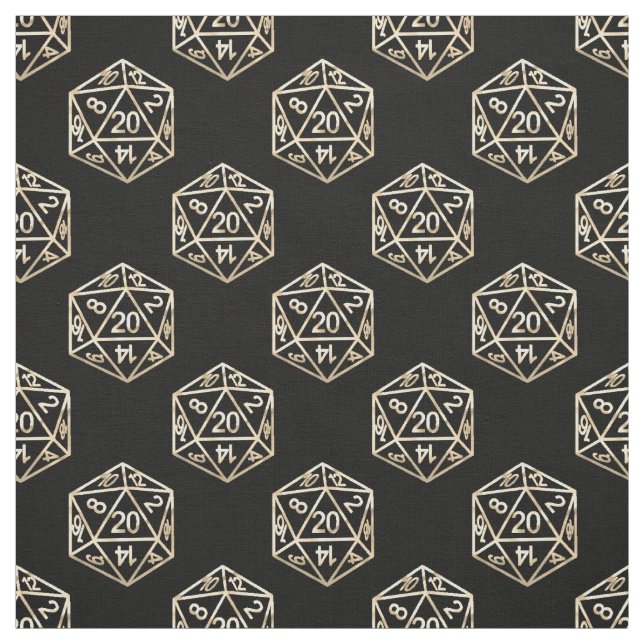 RPG Dice | Gold Old School Tabletop PnP Roleplayer Stoff (Muster)