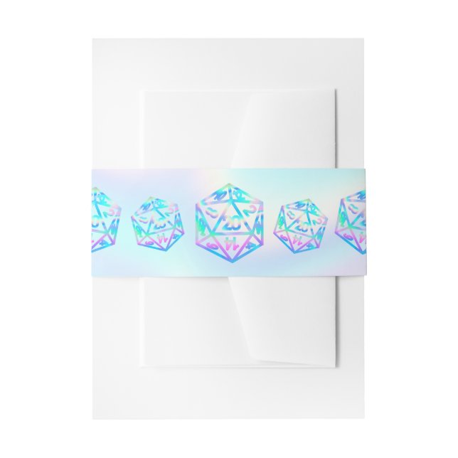 RPG Dice | Holo Fantasy Retro Tabletop PnP Gamer Einladungsbanderole (Vorderseite Beispiel)