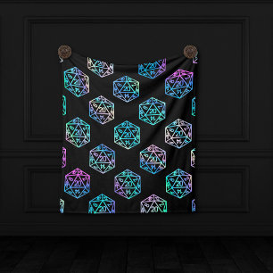 RPG Dice   Holo Fantasy Retro Tabletop PnP Gamer Fleecedecke