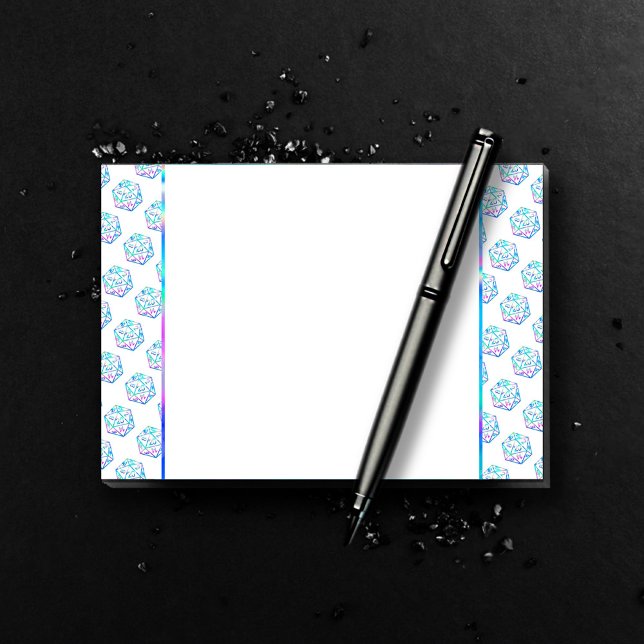 RPG Dice | Holo Fantasy Retro Tabletop PnP Gamer Post-it Klebezettel (Von Creator hochgeladen)