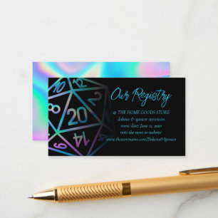 RPG Dice   Holo Fantasy Tabletop Gamer Registry Begleitkarte