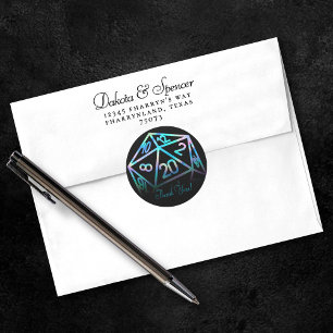 RPG Dice   Holo Fantasy Tabletop PnP Gamer Custom Runder Aufkleber