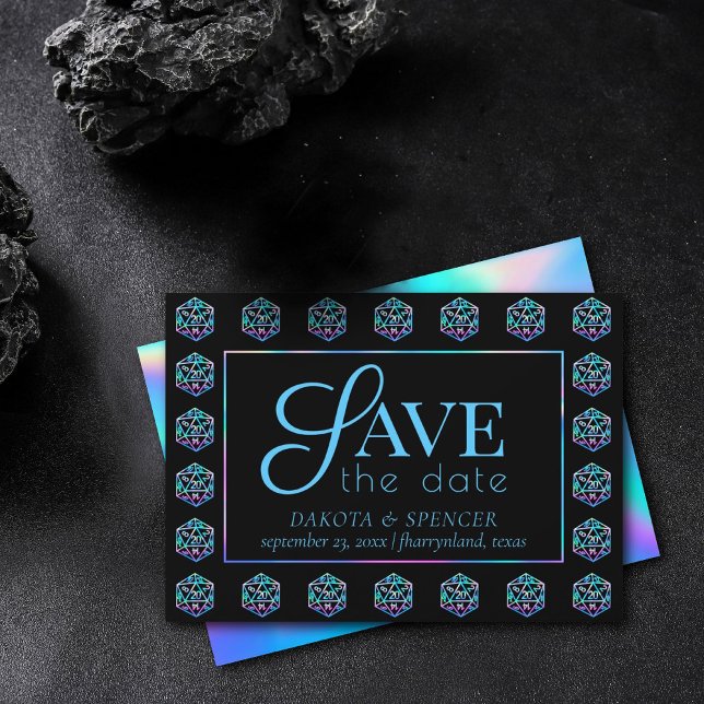 RPG Dice | Holo Old School Tabletop PnP Roleplayer Save The Date (Von Creator hochgeladen)