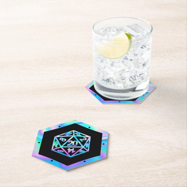 RPG Dice | Holo Old School Tabletop PnP Roleplayer Untersetzer (Vor Ort)