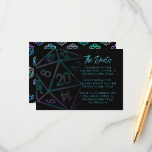 RPG Dice Holo Tabletop Roleplayer Gastdetails Begleitkarte