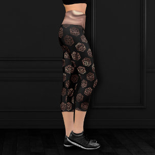 RPG Dice   Kupfer Fantasy Retro Tabletop PnP Gamer Capri Leggings