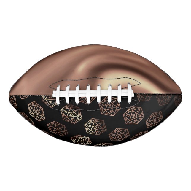 RPG Dice | Kupfer Fantasy Retro Tabletop PnP Gamer Football (Vorderseite)