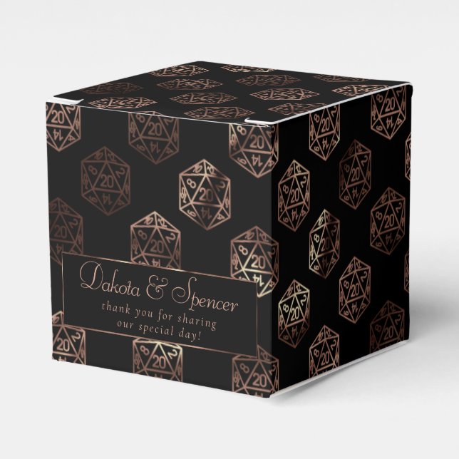 RPG Dice | Kupfer Fantasy Tabletop Gamer Custom Geschenkschachtel (Vorderseite)