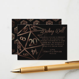 RPG Dice | Kupfer Fantasy Tabletop Gamer Wishlist Begleitkarte