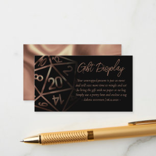 RPG Dice   Kupfer Fantasy Tabletop Geschenk auf Di Begleitkarte