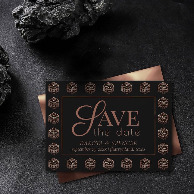 RPG Dice | Kupfer Fantasy Tabletop PnP Roleplayer Save The Date (Von Creator hochgeladen)