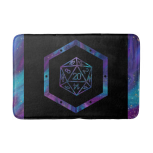 RPG Dice Nebula Fantasy Retro Tabletop PnP Gamer Badematte