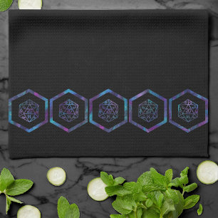 RPG Dice   Nebula Fantasy Retro Tabletop PnP Gamer Geschirrtuch