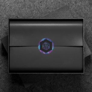 RPG Dice   Nebula Fantasy Retro Tabletop PnP Gamer Runder Aufkleber