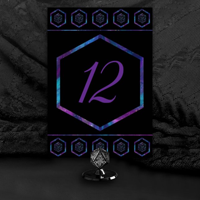 RPG Dice | Nebula Fantasy Retro Tabletop PnP Gamer Tischnummer (Von Creator hochgeladen)