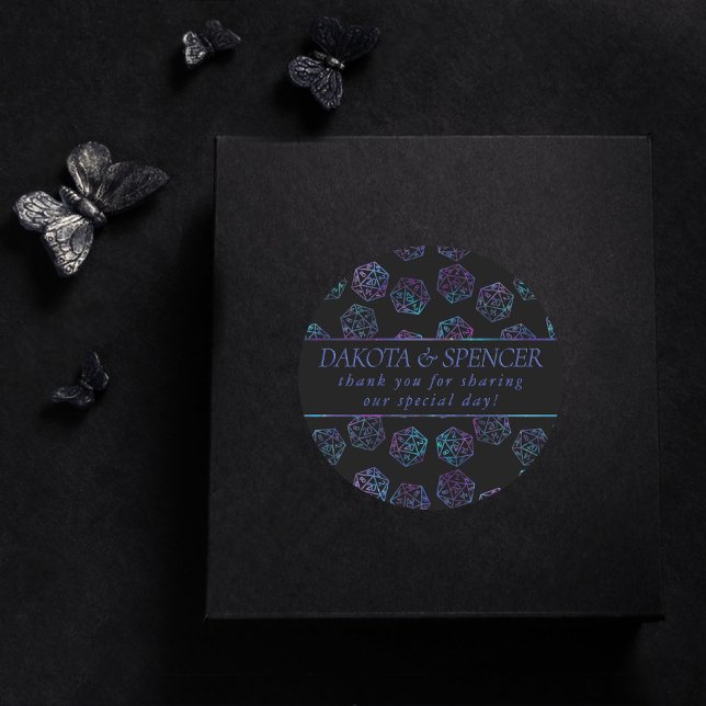 RPG Dice | Nebula Fantasy Tabletop Gamer Custom Runder Aufkleber (Von Creator hochgeladen)