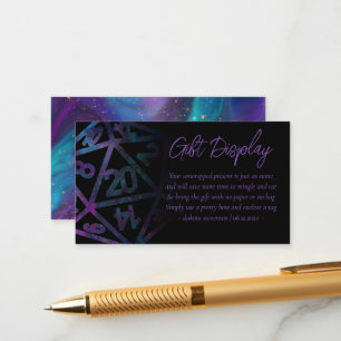 RPG Dice   Nebula Fantasy Tabletop Geschenk auf Di Begleitkarte