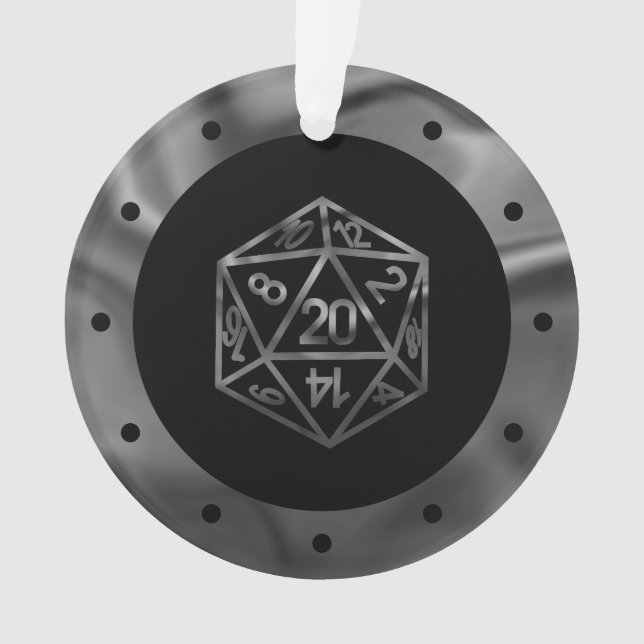 RPG Dice | Retro Old School Tabletop Role Player Ornament (Vorderseite)