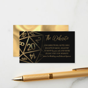 RPG Dice   Website von Gold Fantasy Tabletop Gamer Begleitkarte