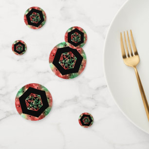 RPG Dice XMAS Fantasy Retro Tabletop PnP Gamer Konfetti