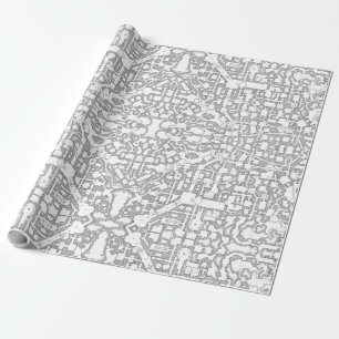 RPG Dungeon Map Wrapping Paper Geschenkpapier