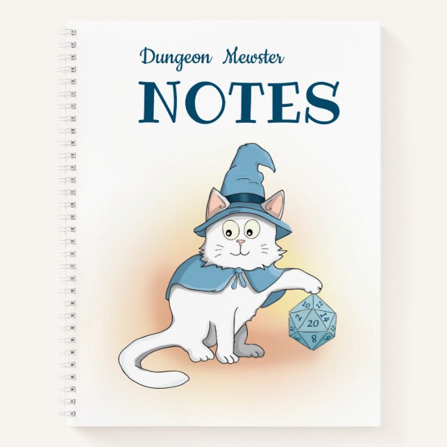 Rpg Dungeon Mewster Cat Notizbuch (Vorderseite)