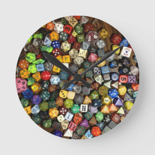 RPG game dice Runde Wanduhr