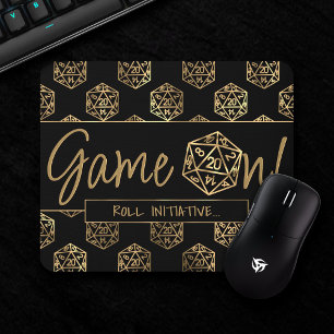 RPG-Game Gold Fantasy Tabletop Retro Gamer Mousepad