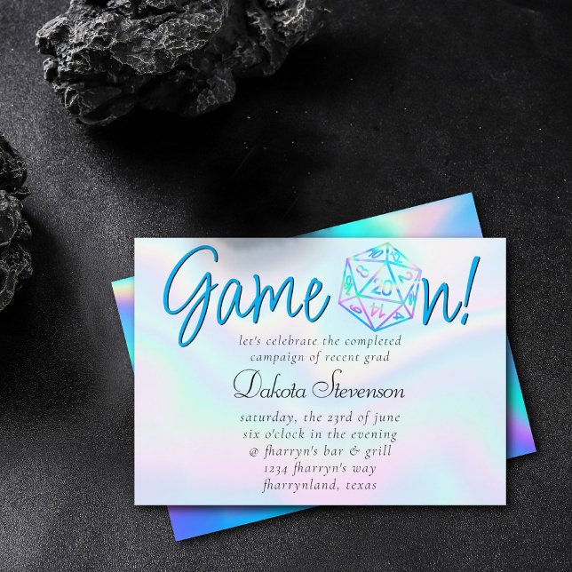 RPG-Game | Holo Fantasy Tabletop Retro Gamer Einladung (Von Creator hochgeladen)