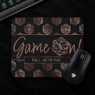 RPG-Game   Kupfer Fantasy Tabletop Gamer Dice Mousepad