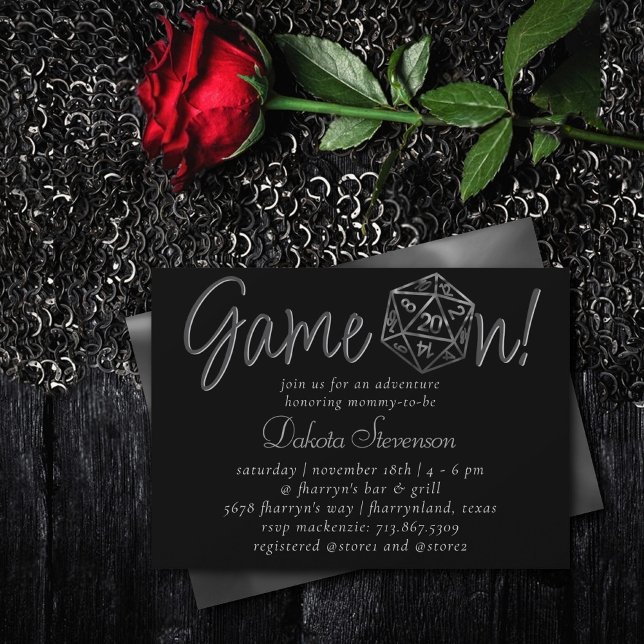 RPG-Game | Old School Tabletop Role Player Dice Einladung (Von Creator hochgeladen)