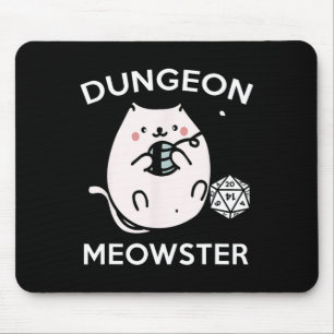 Rpg-Gamer-Katzen-Nebenquestorium-Funny-Nerd-D20-Wü Mousepad