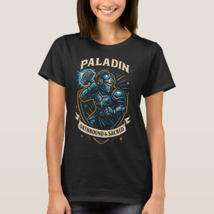 Rpg Gamer Paladin D20 Würfel Nerdy Geek Männer Fra T-Shirt