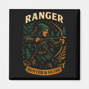 Rpg Gamer Ranger D20 Dice Nerdy Geek Men Women Kin Magnet