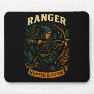 Rpg Gamer Ranger D20 Dice Nerdy Geek Men Women Kin Mousepad