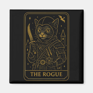 Rpg Gamer Rogue D20 Dice Nerdy Geek Cat Men Women Magnet
