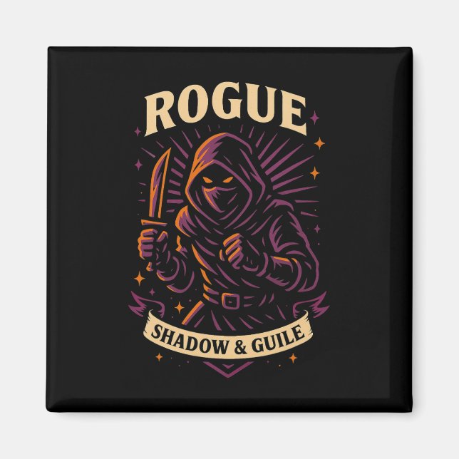 Rpg Gamer Rogue D20 Dice Nerdy Geek Men Women Kids Magnet (Vorne)