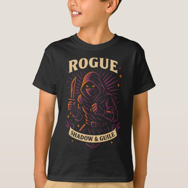 Rpg Gamer Rogue D20 Dice Nerdy Geek Men Women Kids T-Shirt (Vorderseite)