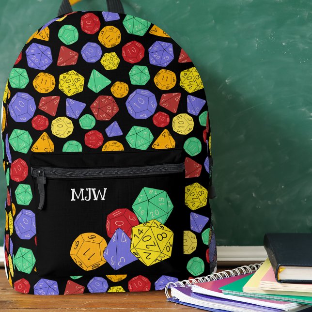 RPG Gaming Dice, Board, Fantasy Games Gemustert Bedruckter Rucksack (Von Creator hochgeladen)