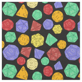 RPG Gaming Dice, Board, Fantasy Games Gemustert Stoff