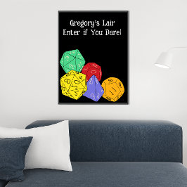 RPG Gaming Dice, Board, Fantasy Games Personalisie Poster