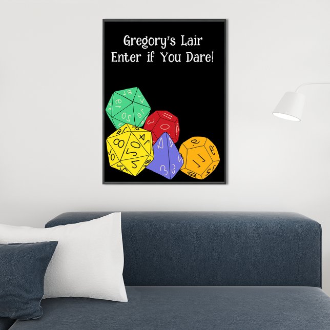 RPG Gaming Dice, Board, Fantasy Games Personalisie Poster (Von Creator hochgeladen)