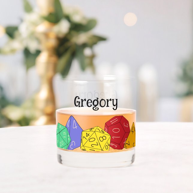 RPG Gaming Dice, Board, Fantasy Games Personalisie Whiskyglas (Insitu (Hochzeit))