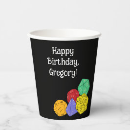 RPG Gaming Dice, Board, Fantasy Games Themed Party Pappbecher