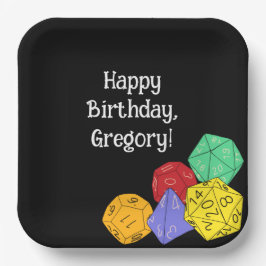 RPG Gaming Dice, Board, Fantasy Games Themed Party Pappteller