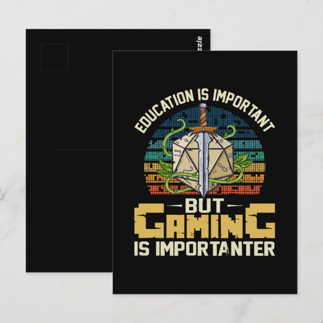 rpg Gaming ist wichtig Postkarte (Vorne/Hinten)