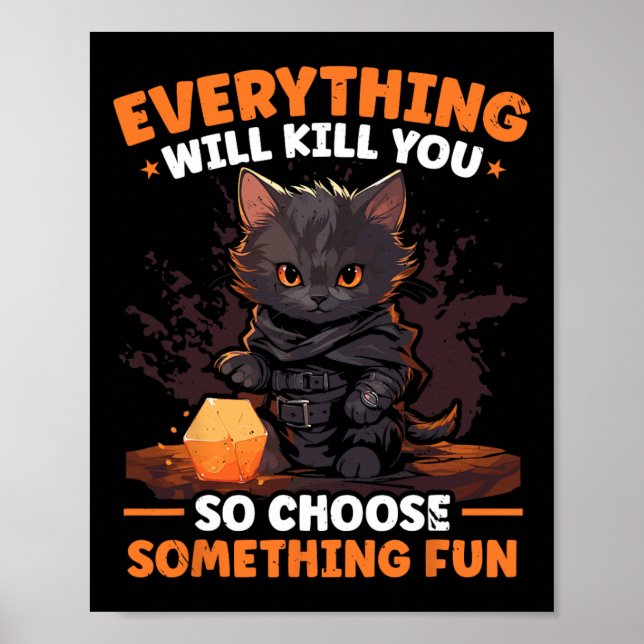 Rpg Gaming Role Playing D20 Tabletop Games Funny R Poster (Vorne)